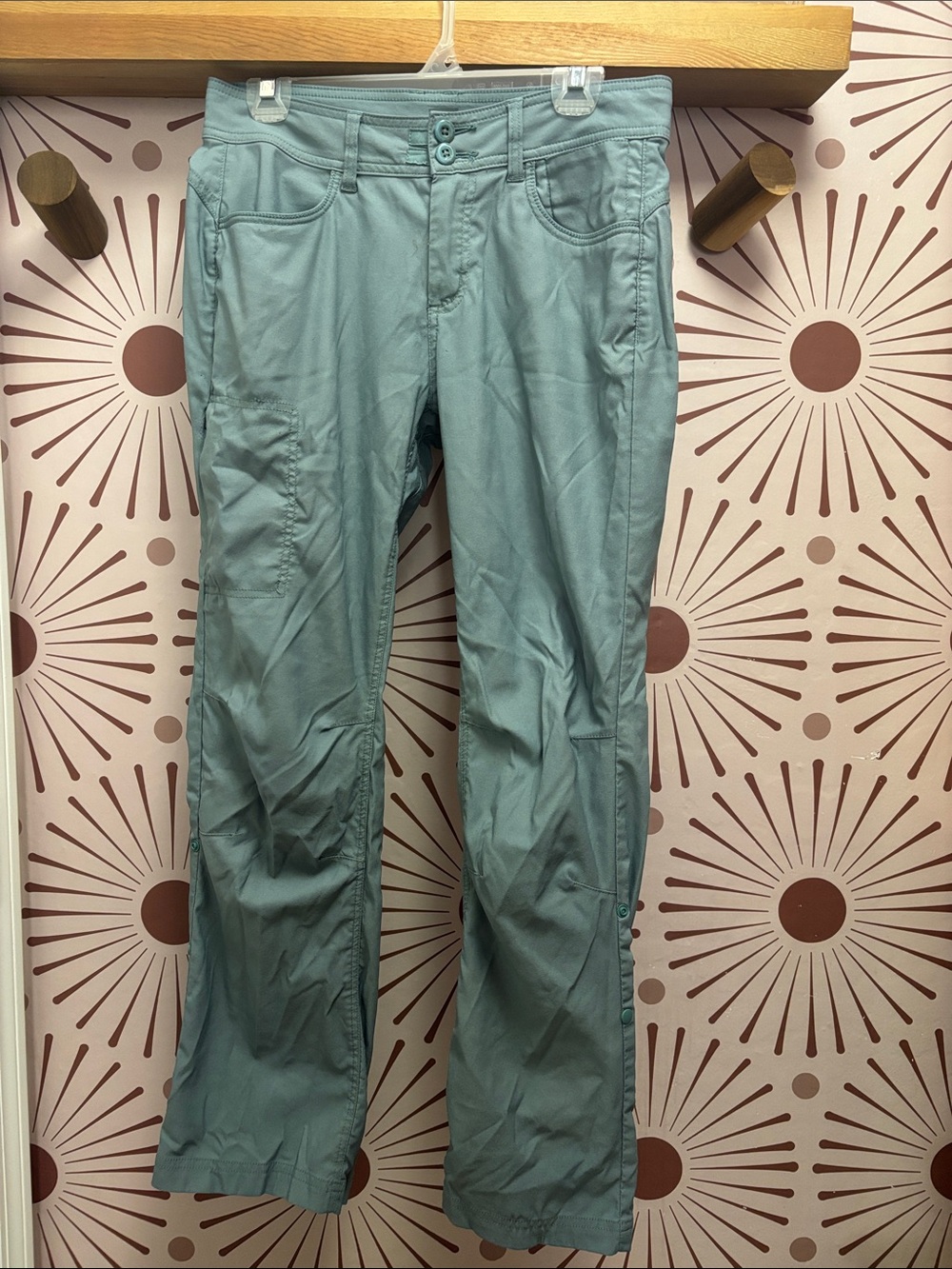 Prana Halle 2 Hiking Pants - 6 Short - light blue